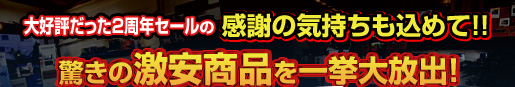 驚きの激安商品を一挙大放出！