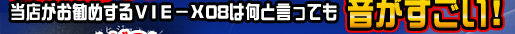 当店がお勧めするVIE-X08は何と言っても音がすごい!!